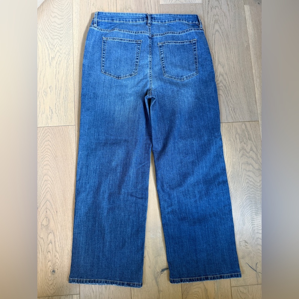 Rebecca Minkoff Women's wide leg Blue Jeans size 12 - Picture 3 of 5